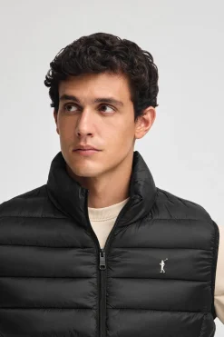 Chaleco ultralight negro con logo Rigby Go