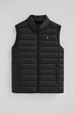 Chaleco ultralight negro con logo Rigby Go