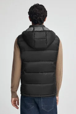 Chaleco ultralight negro con logo Polo Club