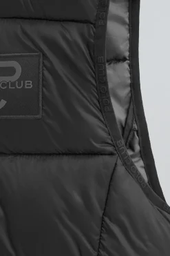 Chaleco ultralight negro con logo Polo Club