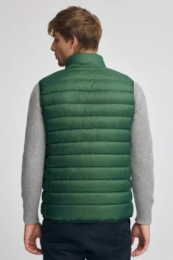 Chaleco ultralight verde botella con logo Rigby Go