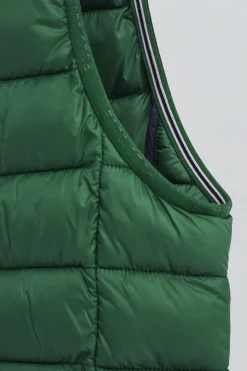 Chaleco ultralight verde botella con logo Rigby Go
