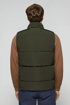 Chaleco verde acolchado con parche engomado Polo Club