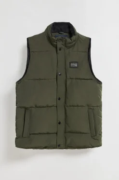 Chaleco verde acolchado con parche engomado Polo Club