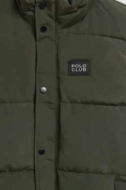 Chaleco verde acolchado con parche engomado Polo Club