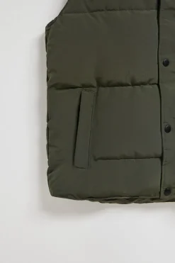 Chaleco verde acolchado con parche engomado Polo Club