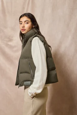 Chaleco verde acolchado Nueva York con detalles Polo Club