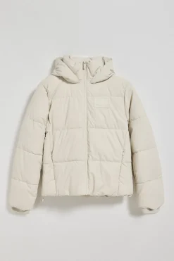 Chaqueta acolchada gris Glacier de capucha fija y detalles Polo Club