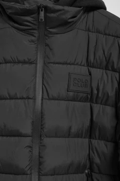 Chaqueta acolchada negra Canyon con detalles Polo Club