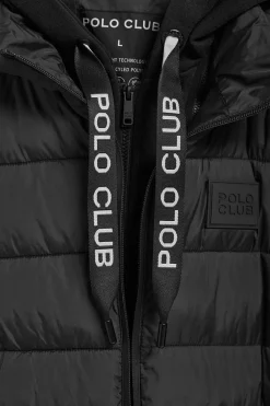 Chaqueta acolchada negra Canyon con detalles Polo Club