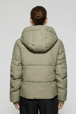 Chaqueta acolchada verde Glacier de capucha fija y detalles Polo Club