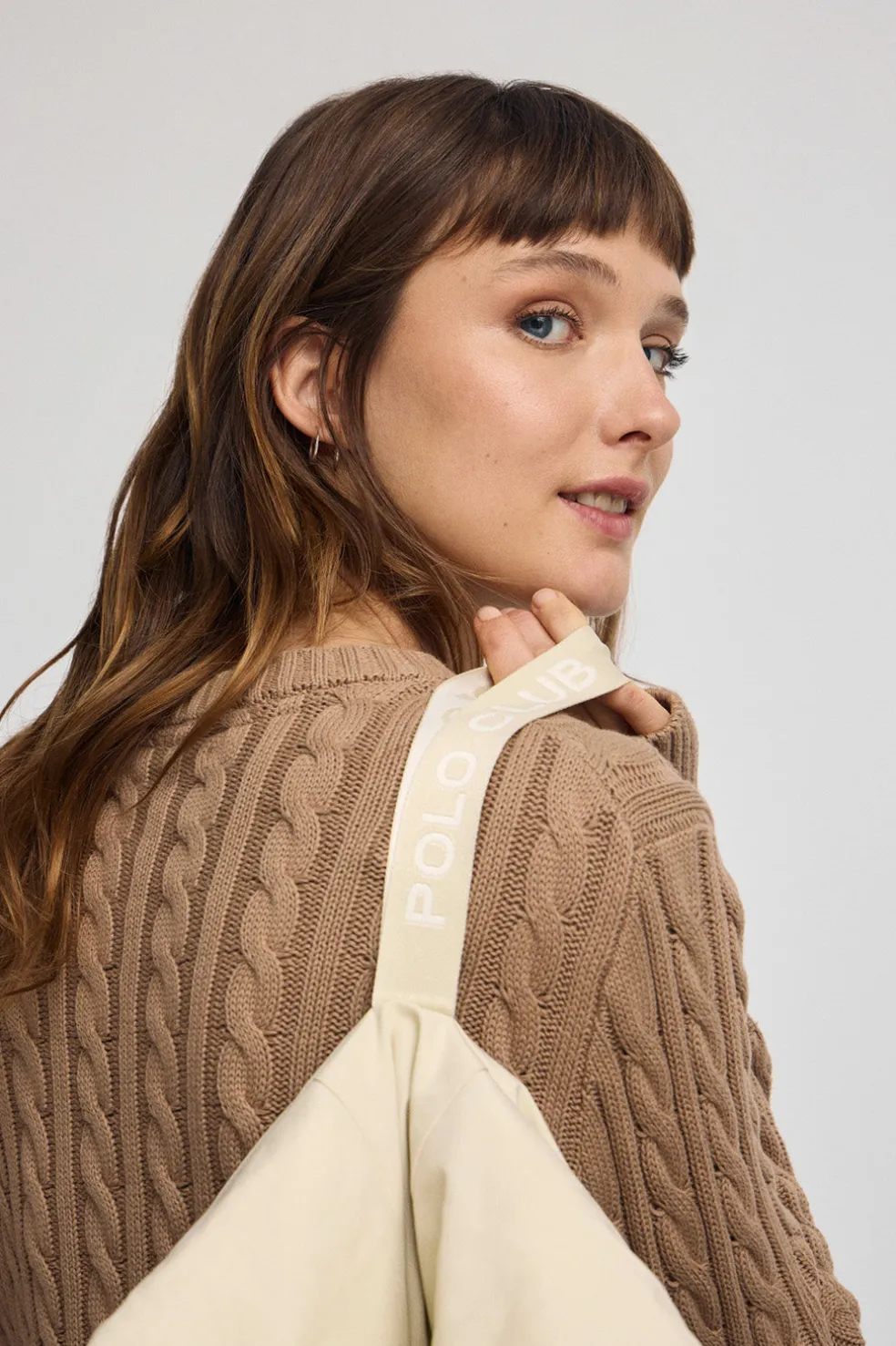 Chaqueta Anne color crudo con logo Polo Club