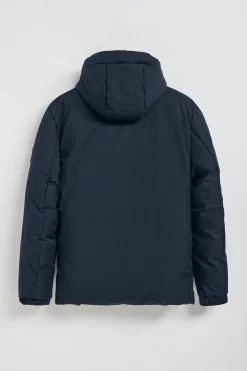 Chaqueta azul denim Gstaad de capucha fija y detalles Polo Club