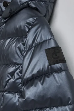 Chaqueta azul efecto brillo Golden de capucha extraíble y detalles Polo Club