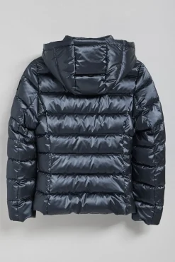 Chaqueta azul efecto brillo Golden de capucha extraíble y detalles Polo Club