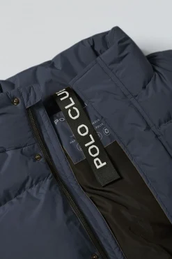 Chaqueta azul marino Slope acolchada con detalles Polo Club