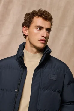 Chaqueta azul marino Slope acolchada con detalles Polo Club
