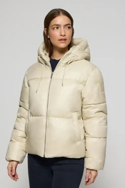 Chaqueta beige corta acolchada Sidney con detalles Polo Club