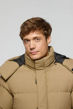 Chaqueta beige oscuro Midtown de capucha desmontable y detalles Polo Club