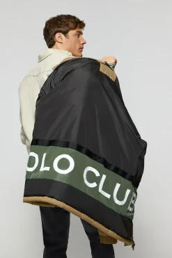 Chaqueta beige oscuro Midtown de capucha desmontable y detalles Polo Club