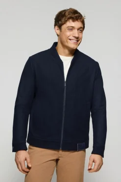 Chaqueta bomber Exeter azul marino con detalles Polo Club