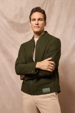 Chaqueta bomber Exeter caqui con detalles Polo Club