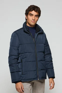 Chaqueta Brooklyn acolchada azul marino con detalle en la manga