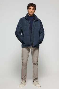 Chaqueta Brooklyn acolchada azul marino con detalle en la manga