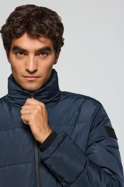 Chaqueta Brooklyn acolchada azul marino con detalle en la manga