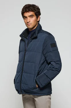Chaqueta Brooklyn acolchada azul marino con detalle en la manga