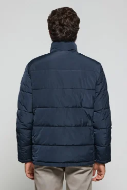 Chaqueta Brooklyn acolchada azul marino con detalle en la manga