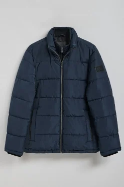 Chaqueta Brooklyn acolchada azul marino con detalle en la manga