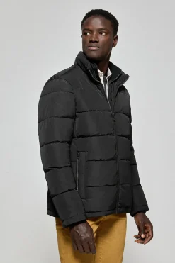 Chaqueta Brooklyn acolchada negra con detalle en la manga