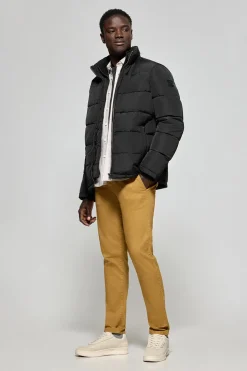 Chaqueta Brooklyn acolchada negra con detalle en la manga