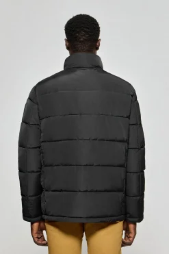 Chaqueta Brooklyn acolchada negra con detalle en la manga