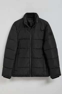 Chaqueta Brooklyn acolchada negra con detalle en la manga