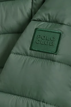 Chaqueta Cabo ultralight verde con logotipo