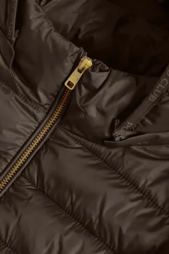 Chaqueta Charles ultralight marrón con capucha y logotipo Polo Club