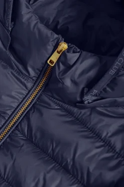 Chaqueta Charles ultralight azul marino con capucha y logotipo Polo Club