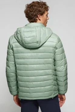 Chaqueta Charles ultralight verde jade con capucha y logotipo Polo Club