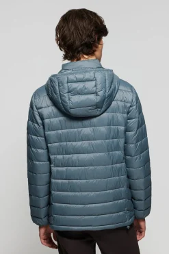 Chaqueta Charles ultralight azul denim con capucha y logotipo Polo Club