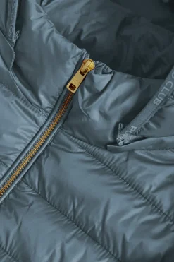 Chaqueta Charles ultralight azul denim con capucha y logotipo Polo Club