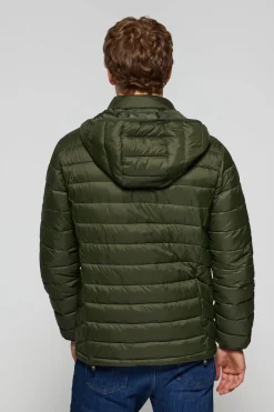 Chaqueta Charles ultralight verde con capucha y logotipo Polo Club