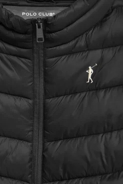 Chaqueta Chase ultralight negra con bordado Rigby Go