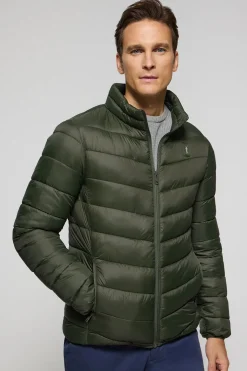 Chaqueta Chase ultralight verde oscuro con parche Rigby Go