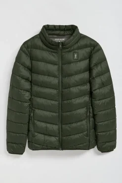 Chaqueta Chase ultralight verde oscuro con parche Rigby Go
