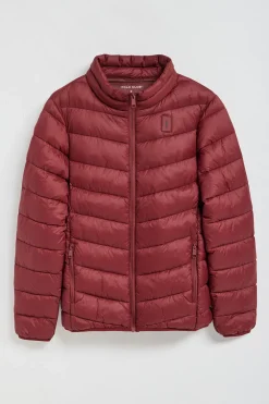 Chaqueta Chase ultralight color granate con parche Rigby Go