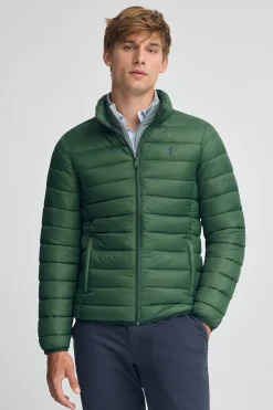 Chaqueta Chuck Embroidery verde botella con logo Rigby Go
