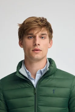 Chaqueta Chuck Embroidery verde botella con logo Rigby Go