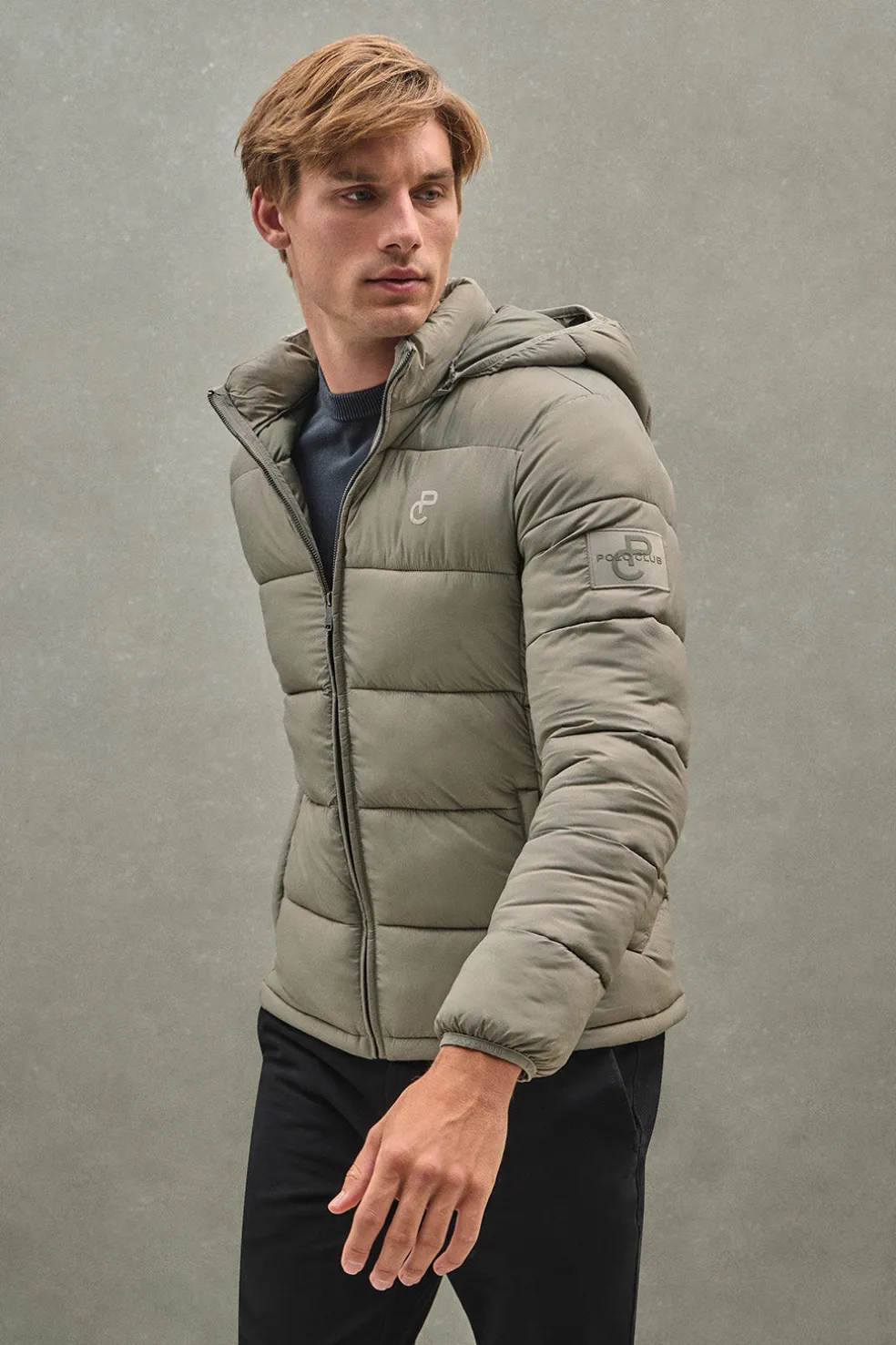 Chaqueta Ciro color piedra con logo Polo Club